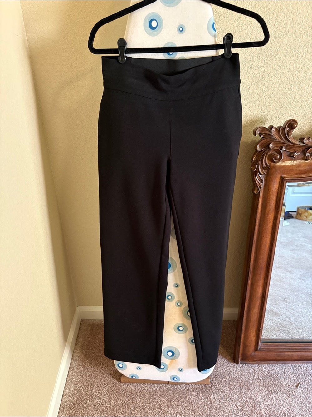 Diane Gilman Black Straight Leg Ponte Pants